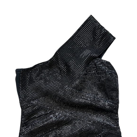 Forever 21 Shimmering Black One-Shoulder Dress Size S - Picture 2 of 6